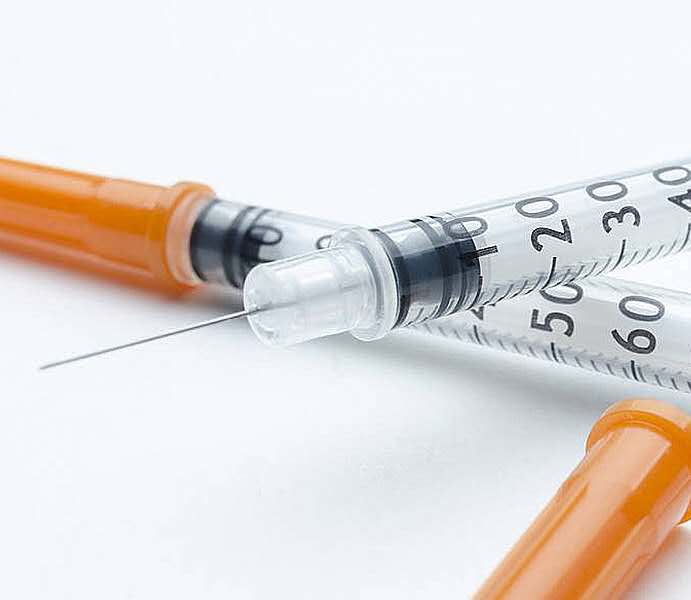 1ml syringe - 27 gauge needle 10 units